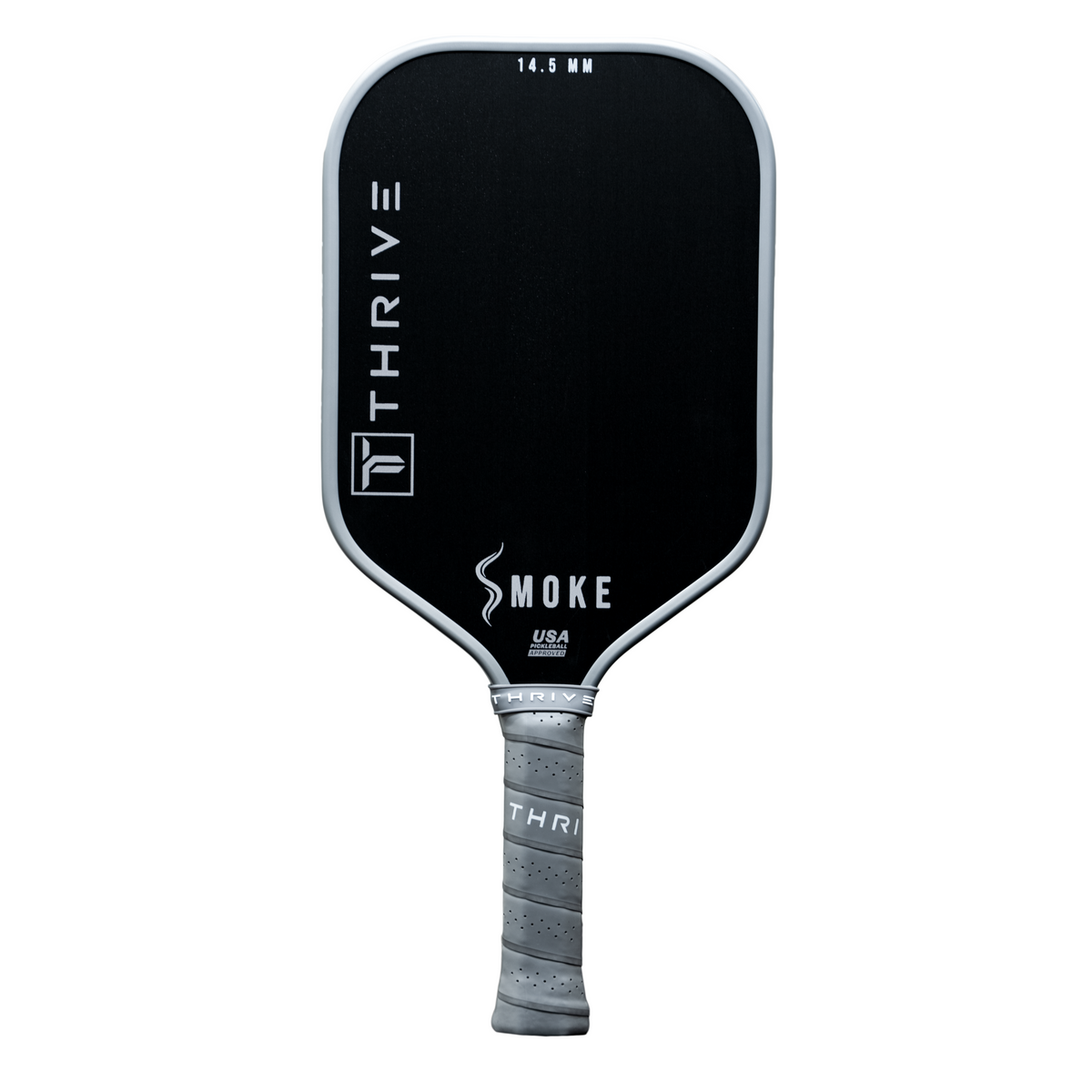 Thrive Smoke 14.5mm pickleball paddle, front view
