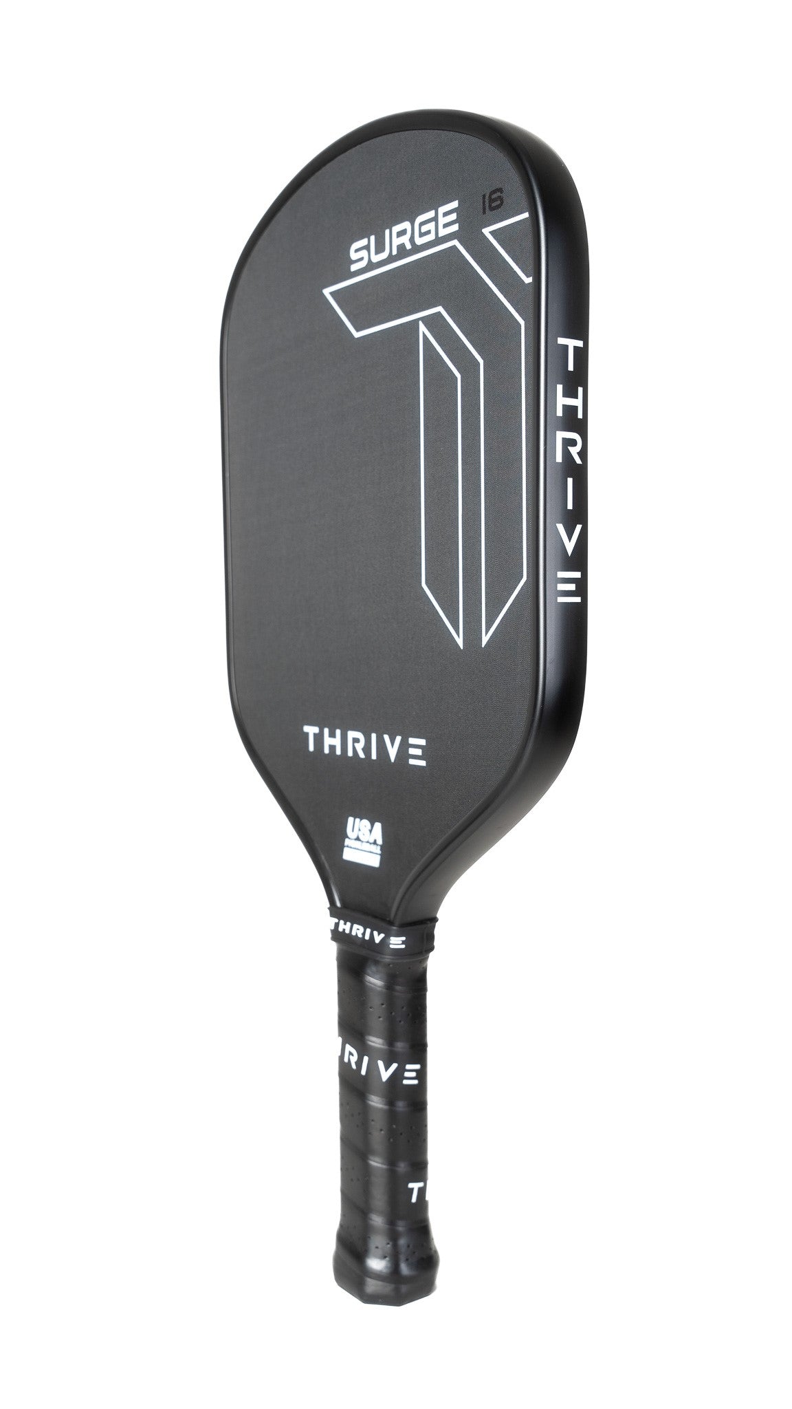 Thrive Surge 16mm pickleball paddle, side view
