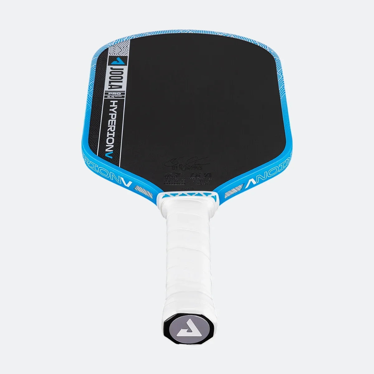 JOOLA Hyperion Pro V 14mm pickleball paddle, Bolt Blue, back view