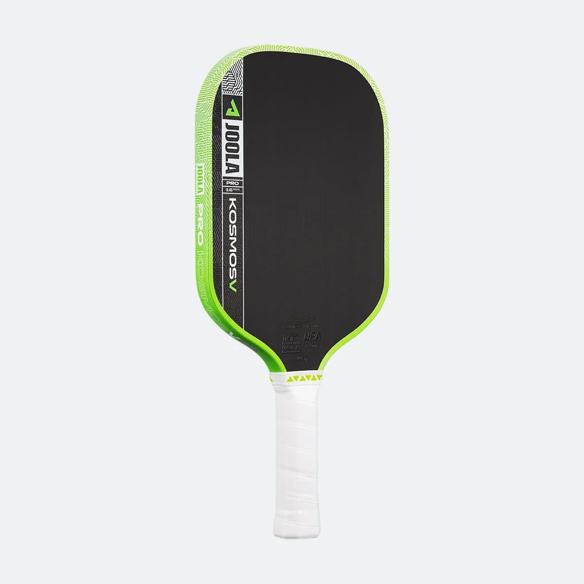 JOOLA Kosmos Pro V 16mm pickleball paddle, Federico Staksrud Surge Green, angled view